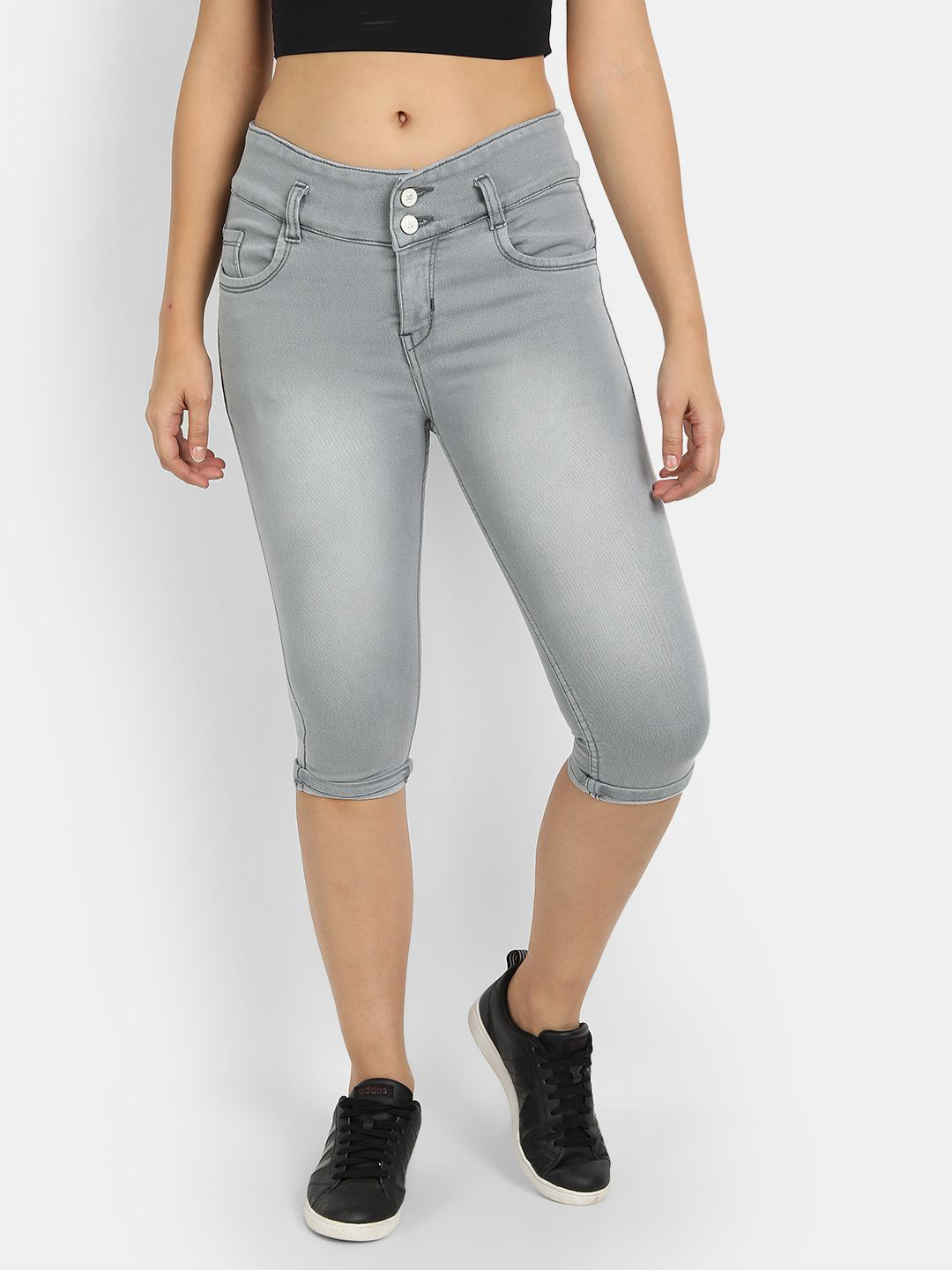 Next One Women Skinny Fit Low-Rise Capris