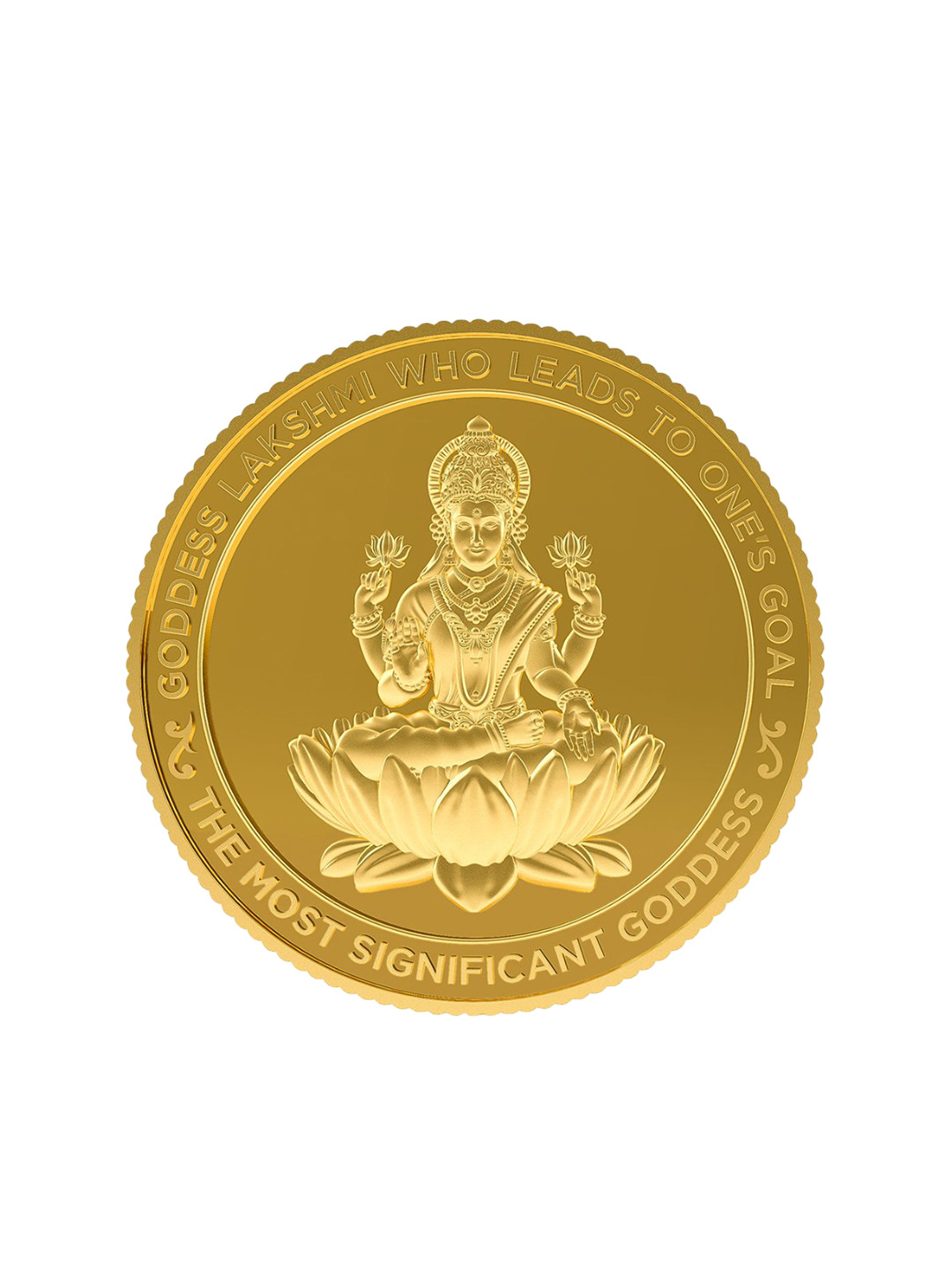 C KRISHNIAH CHETTY JEWELLERS PVT LTD Goddess Lakshmi 22KT Gold Coin- 1 gm