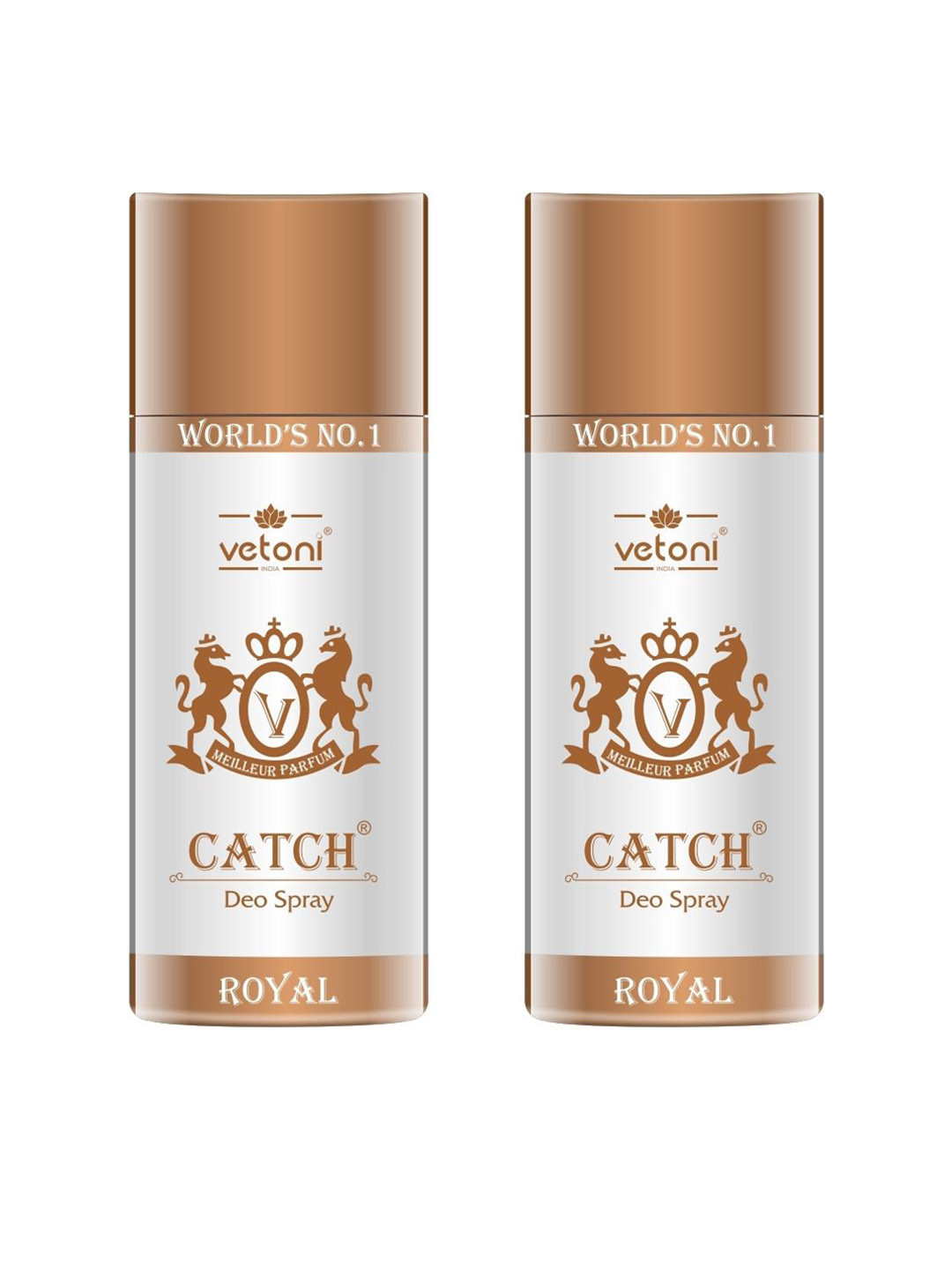 VETONI Set Of 2 Royal Catch Deodorant Body Sprays - 165ml Each