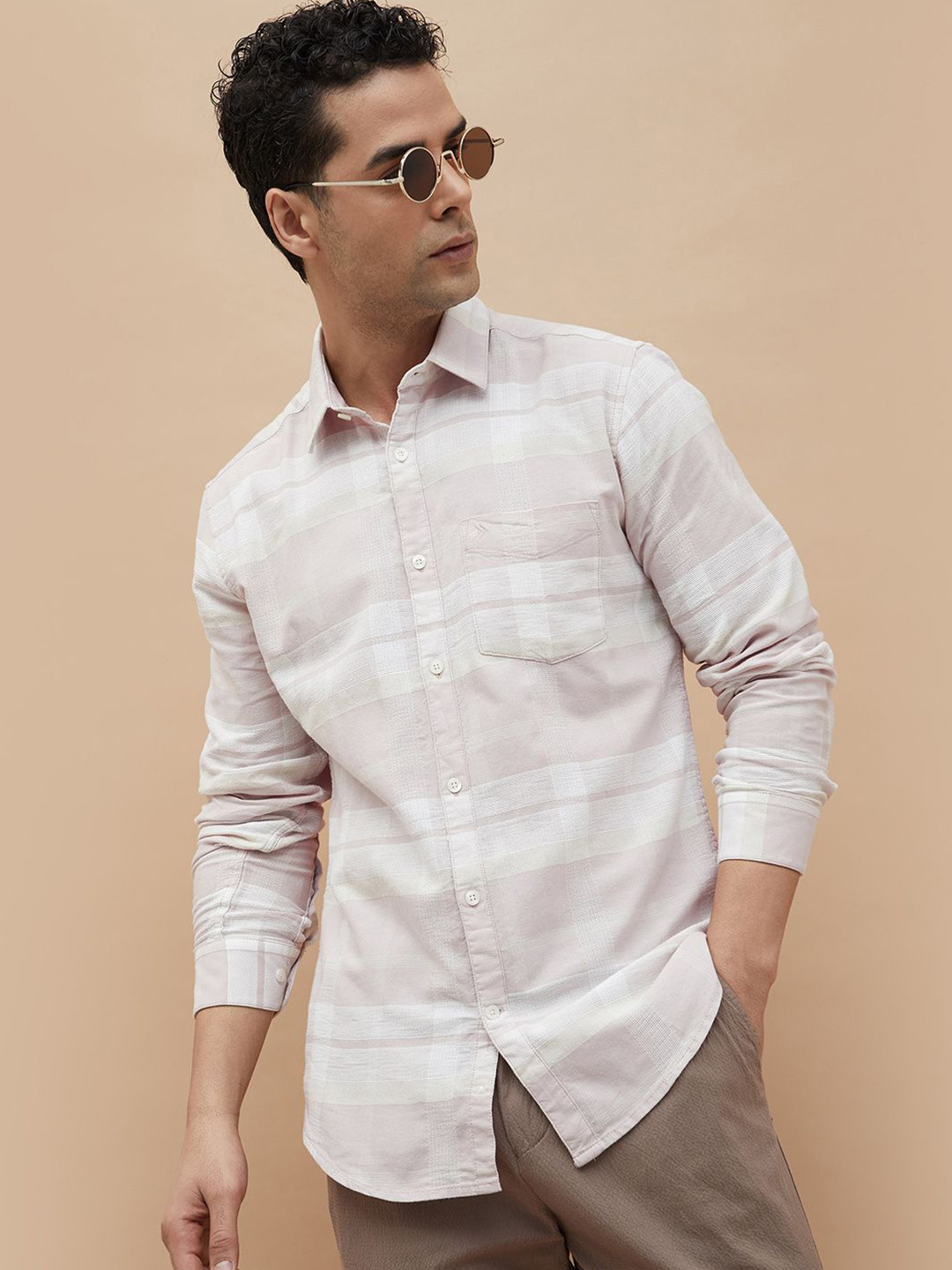 CODE by Lifestyle Men Multi Striped Spread Collar Cotton Casual Shirt