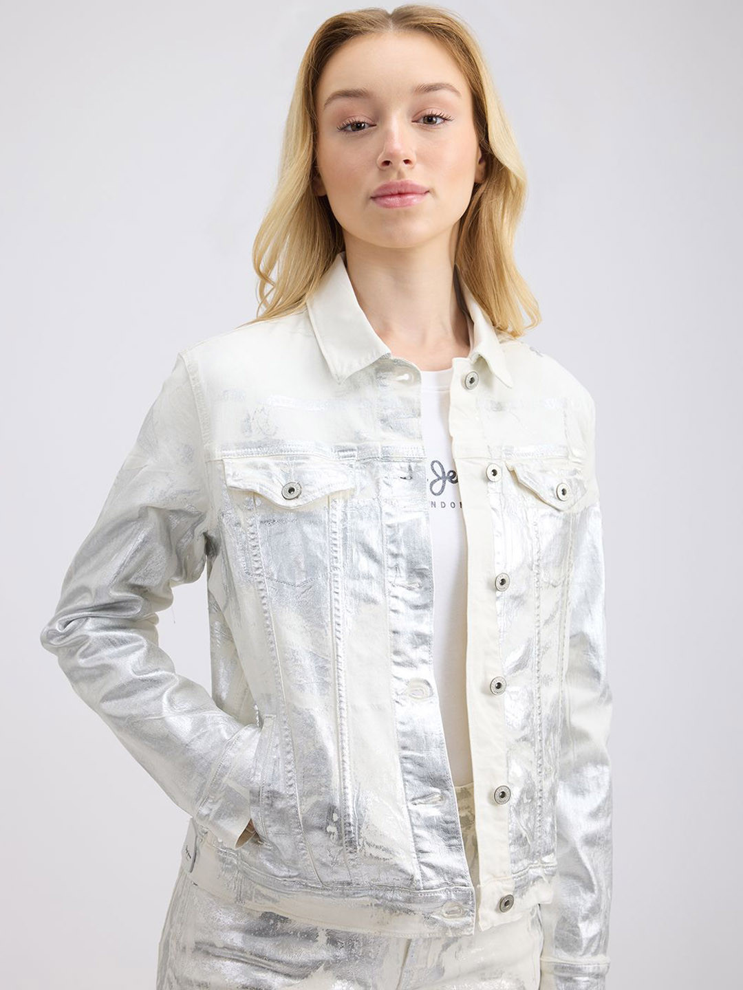 Pepe Jeans Women Floral Denim Jacket