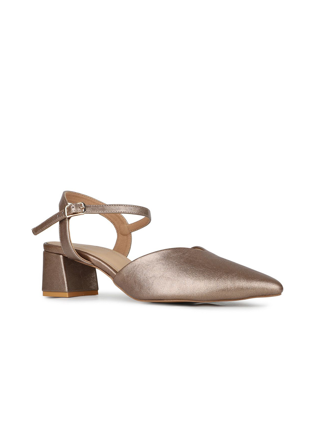 Inc 5 Women Pointed Toe Block Pumps with Buckles