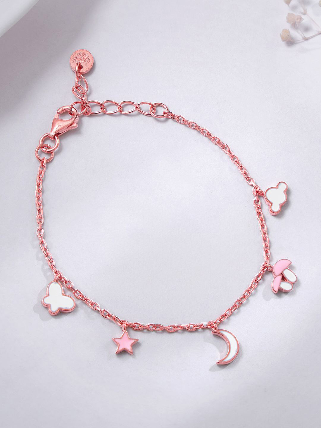 GIVA Girls 925 Sterling Silver Rose Gold-Plated Fairytale Wraparound Bracelet