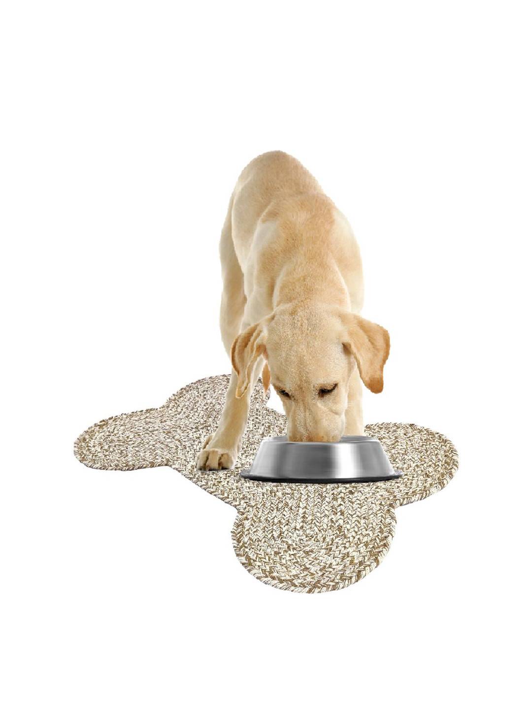 Pawpourri - Fine Living For Your Pets Beige Self-Design Washable Pet Mat For Dogs