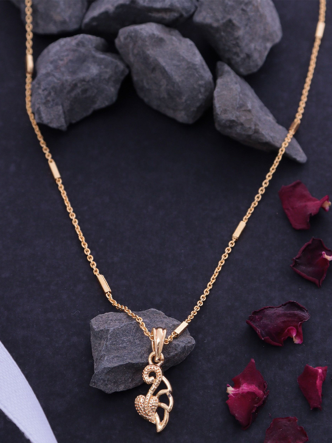 Ramdev Art Fashion Jwellery 22k Gold-Plated Pendants With Chains