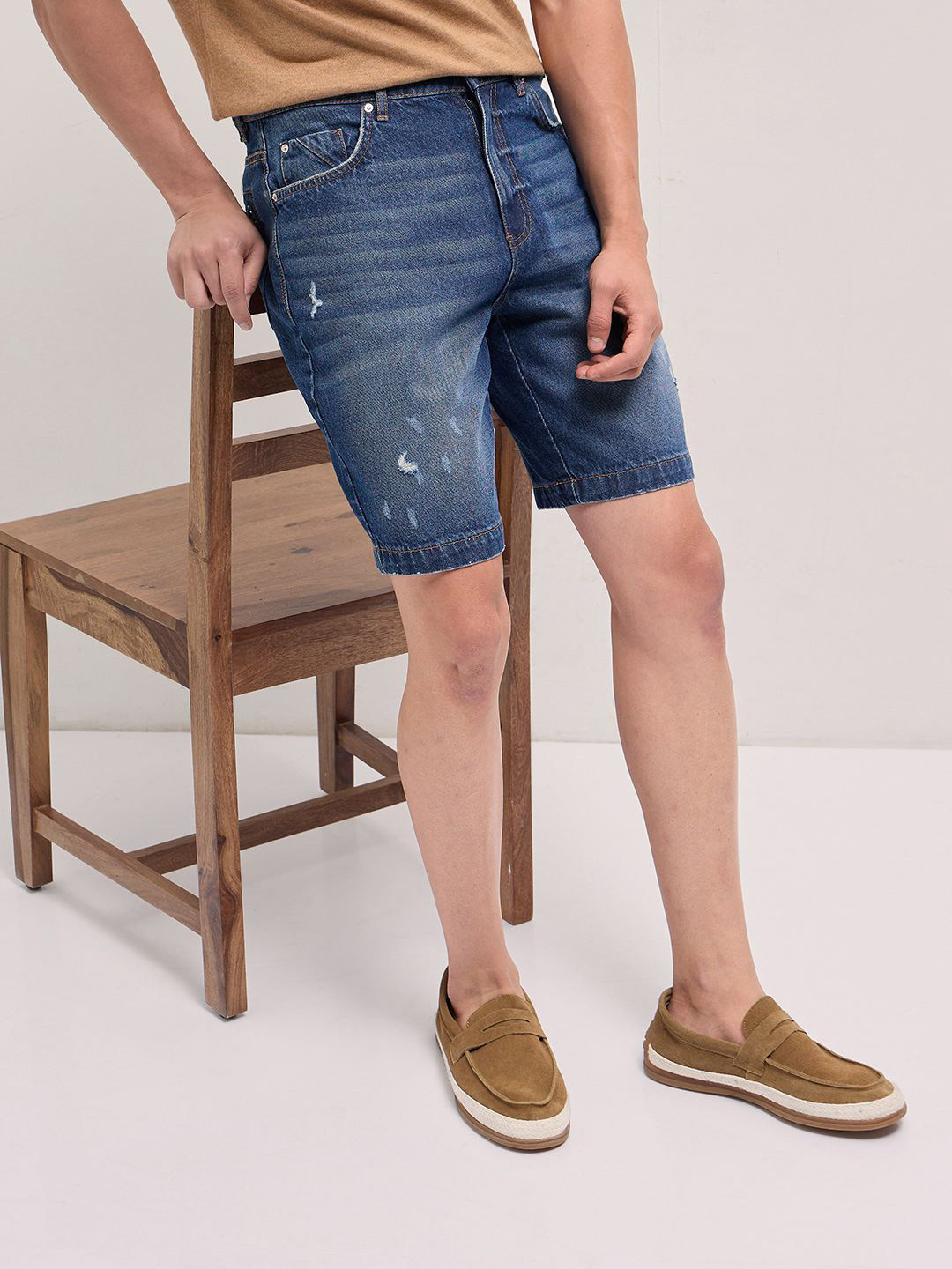 THE BEAR HOUSE Men's Pure Cotton Denim Shorts