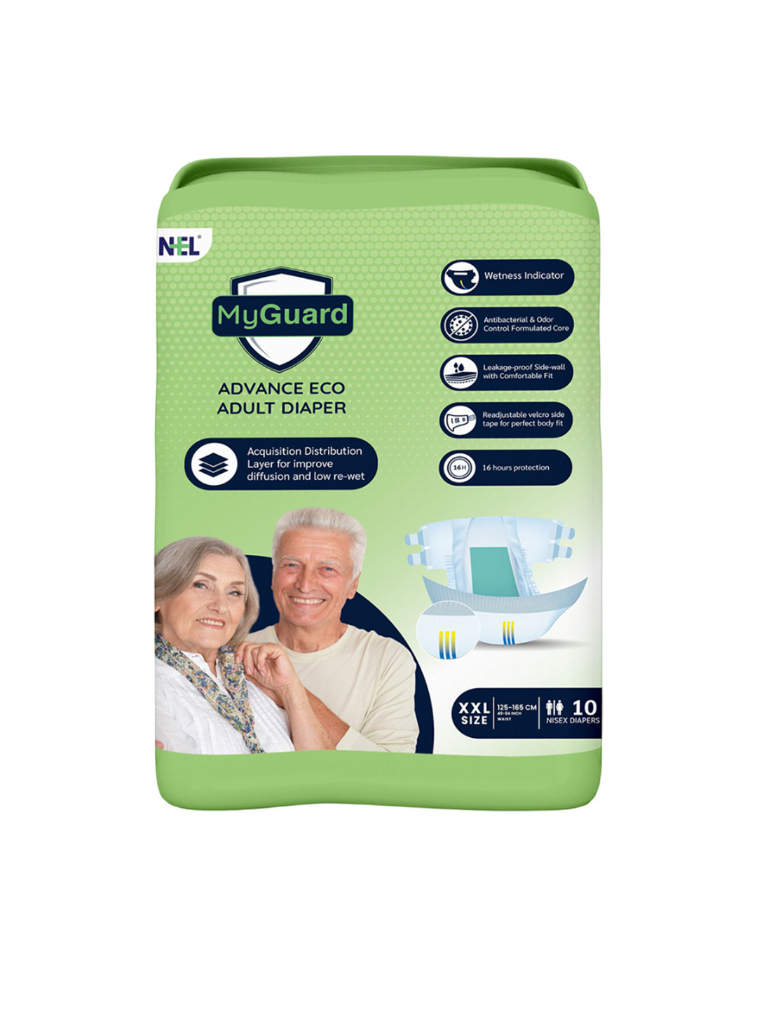Myguard Unisex Advance Eco Adult Diapers - XXL - 10 Pcs