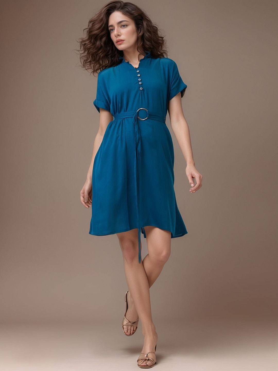 DressBerry summer floral Women Floral Print Crepe Fit & Flare Dress