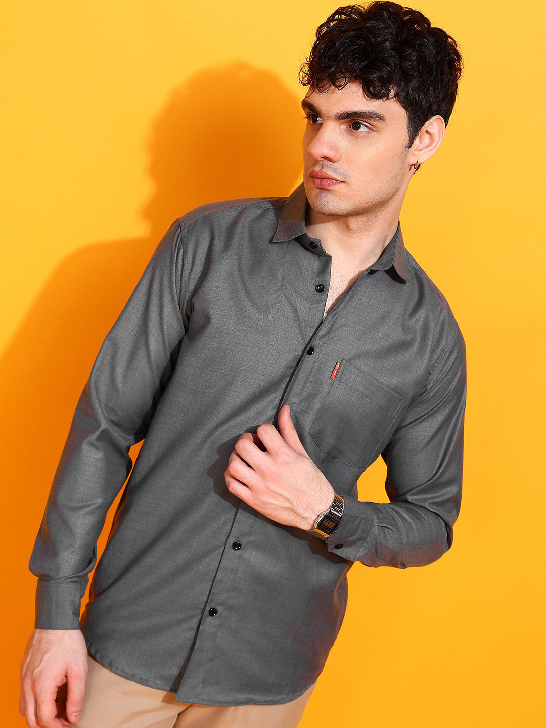 SURHI Men Comfort Semi Sheer Casual Shirt