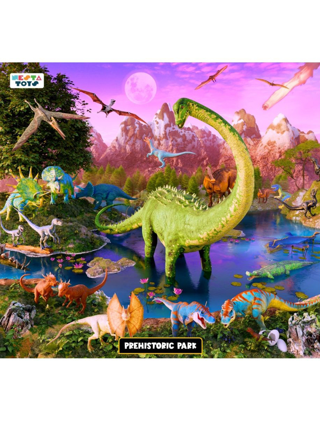 Nesta Toys Kids 64 Pcs Prehistoric Park Jigsaw Puzzle