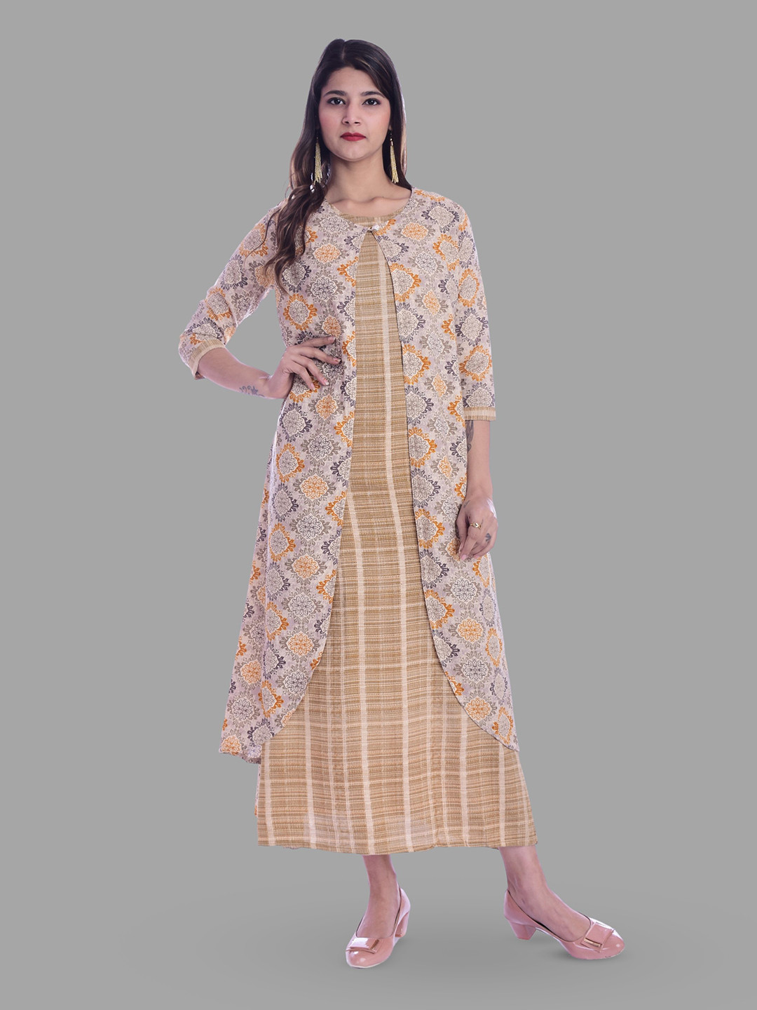 HANDICRAFT PALACE Floral Printed A-Line Kurta