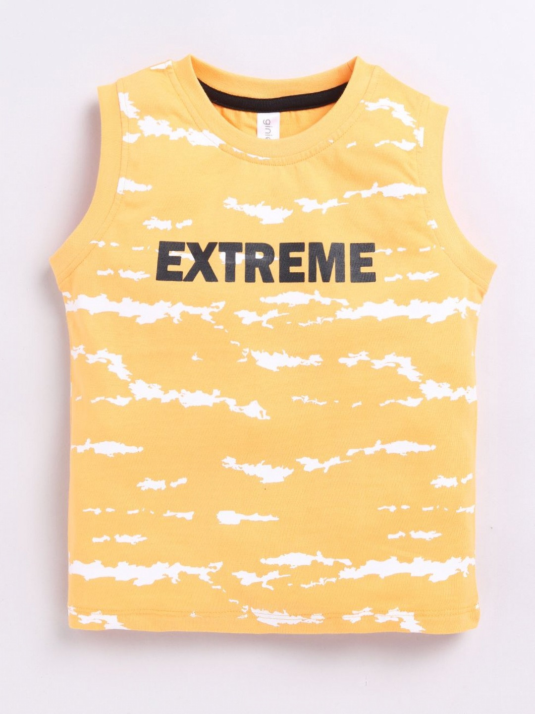 Ginie Boys Typography Printed Pure Cotton Applique T-shirt