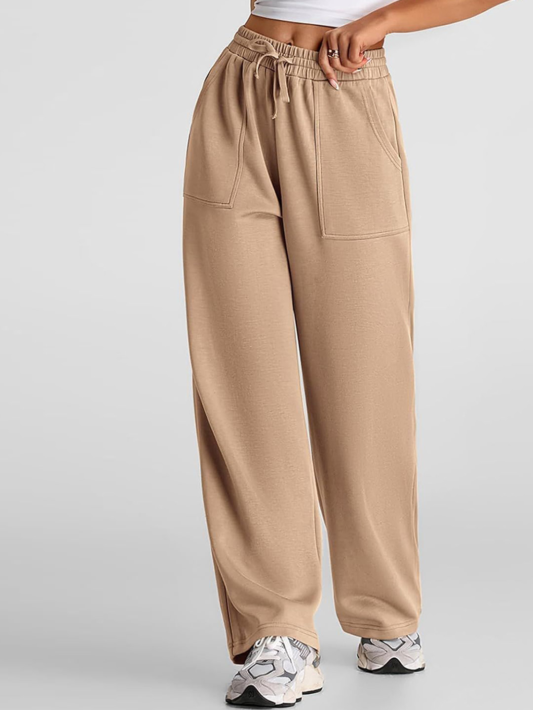 Q-rious Women Flared High-Rise Cotton Wide Leg Trouser