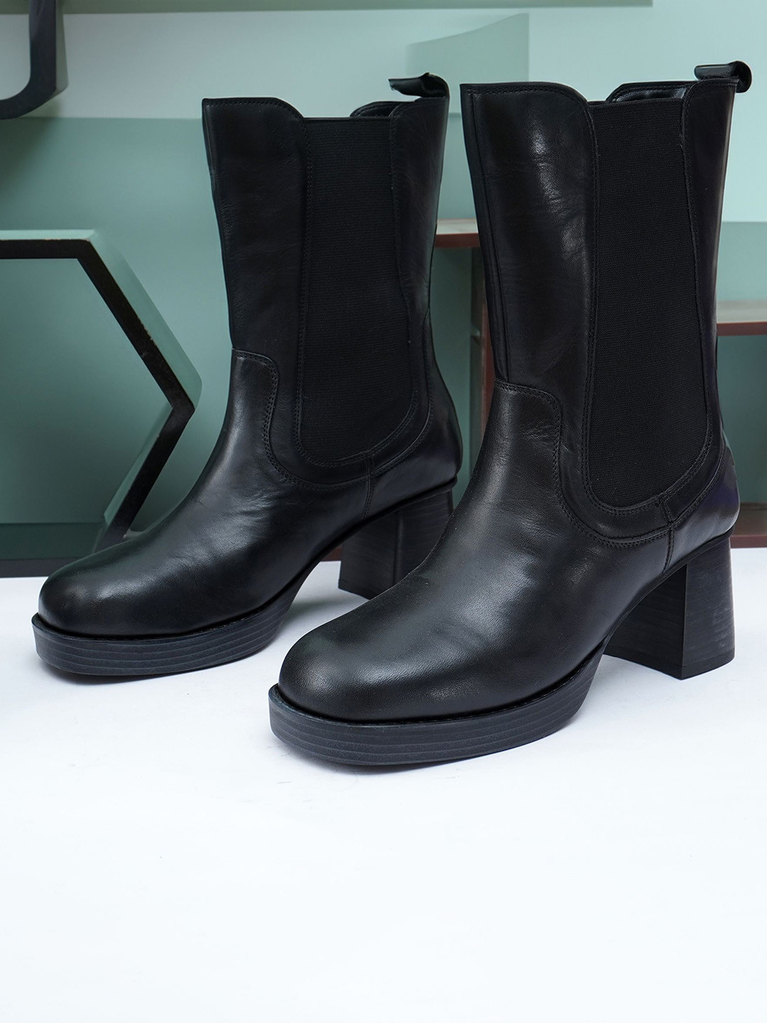 NICO NERINI Women Casual Block-Heeled Chelsea Boots