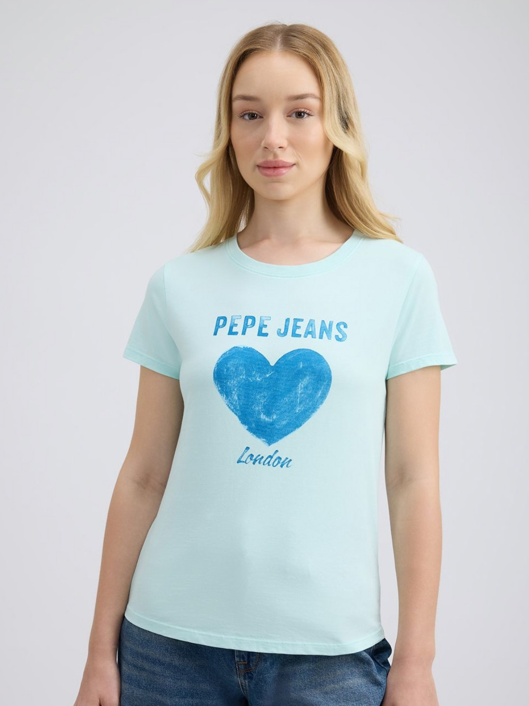 Pepe Jeans Women Typography Printed Pure Cotton T-shirt