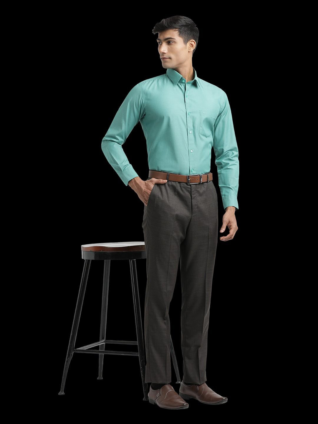 OTTO Men Trim Slim Fit Opaque Casual Shirt