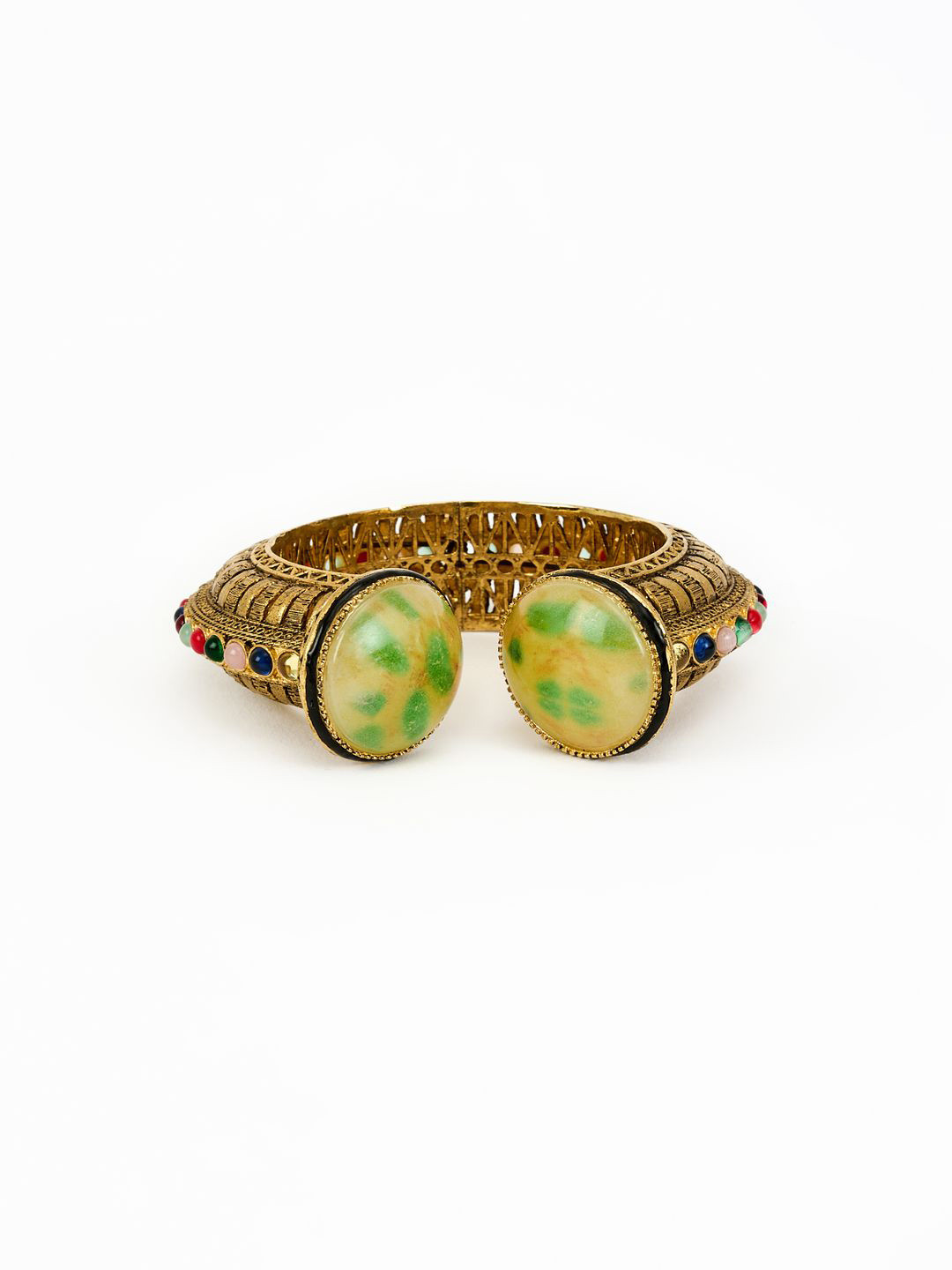 vivinia BY VIDHI MEHRA Florence Gold-Plated Kundan Studded Kada Bracelet