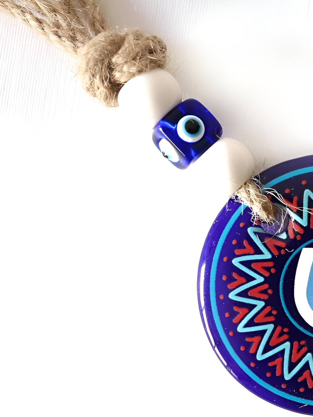The Spiritual Living Sparkler Design Evil Eye Hanging Glass Matte Spiritual Wall Decor-8In