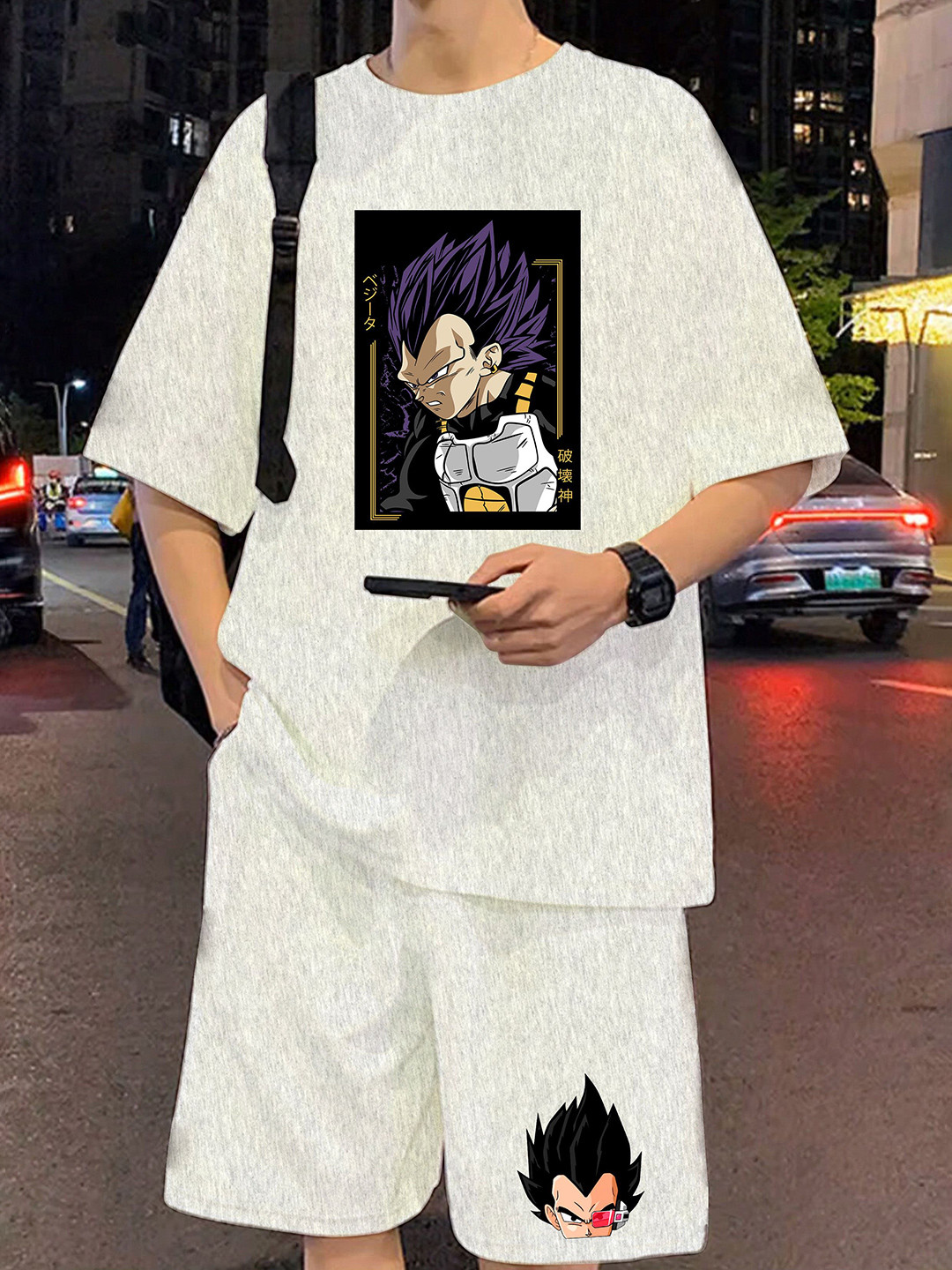 LOCAVESTIR Boys Dragon Ball Vegeta Printed T-shirt With Shorts