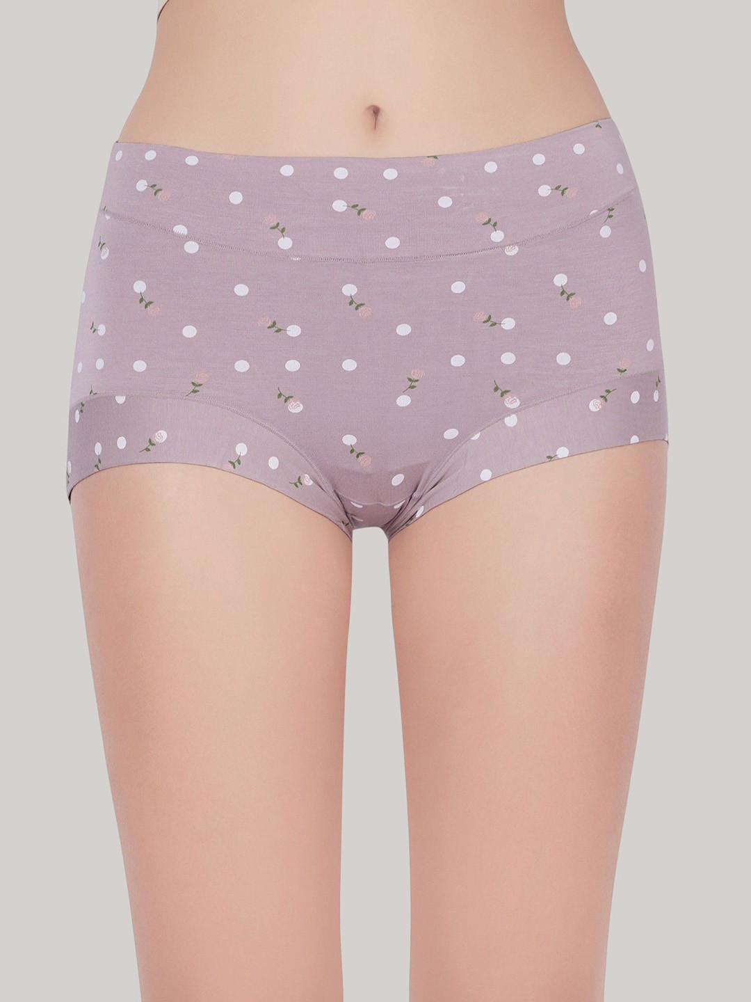 PLUMBURY Women Plus Size Floral Printed Full Coverage Hipster Briefs