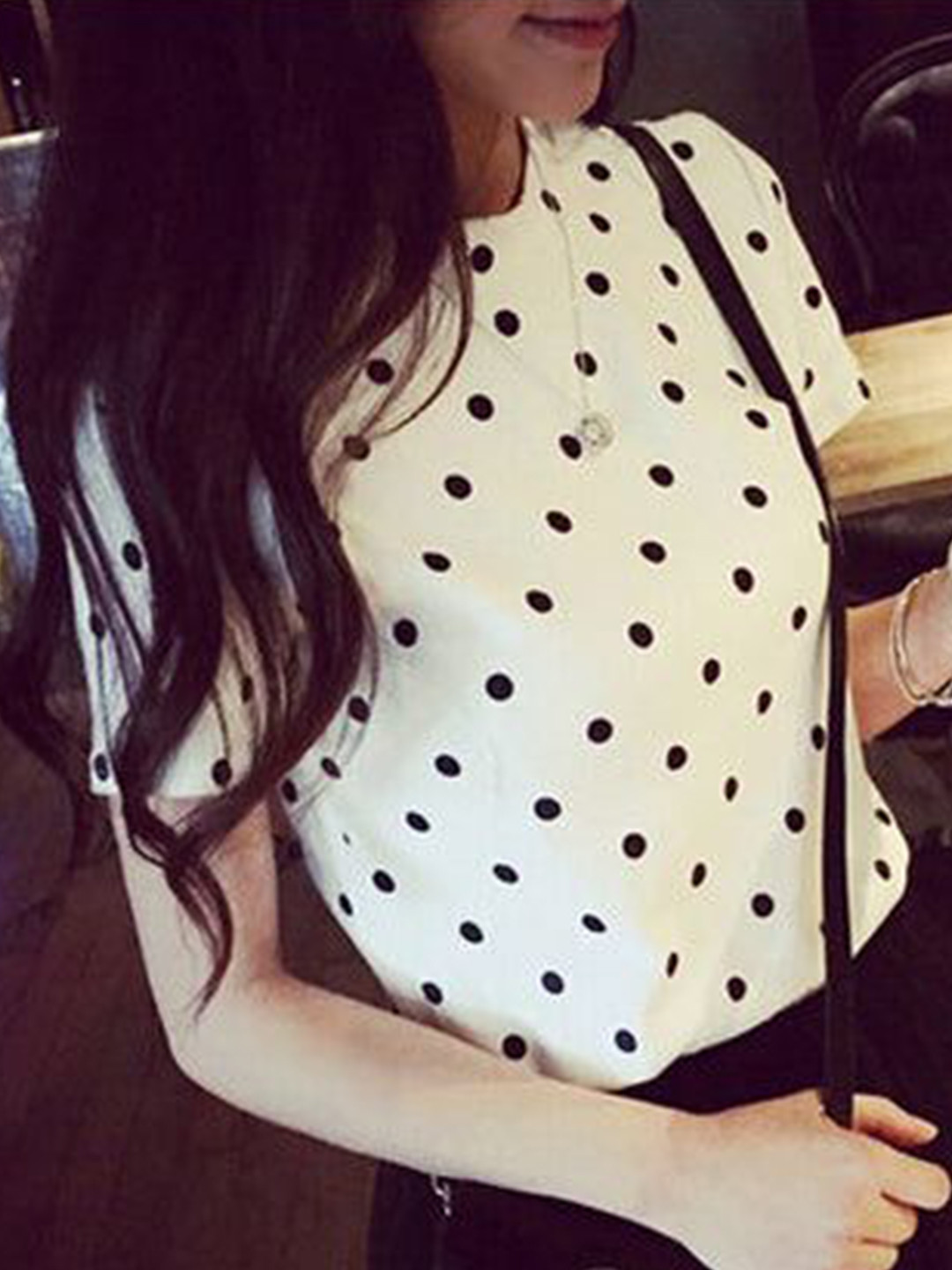 Outzidr Retro Polka Dot Top