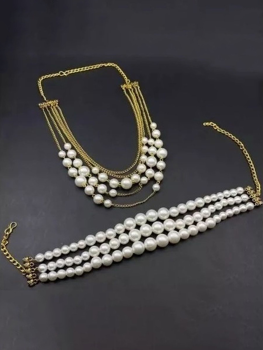 SZN Set Of 2 Pearls Beaded Necklaces