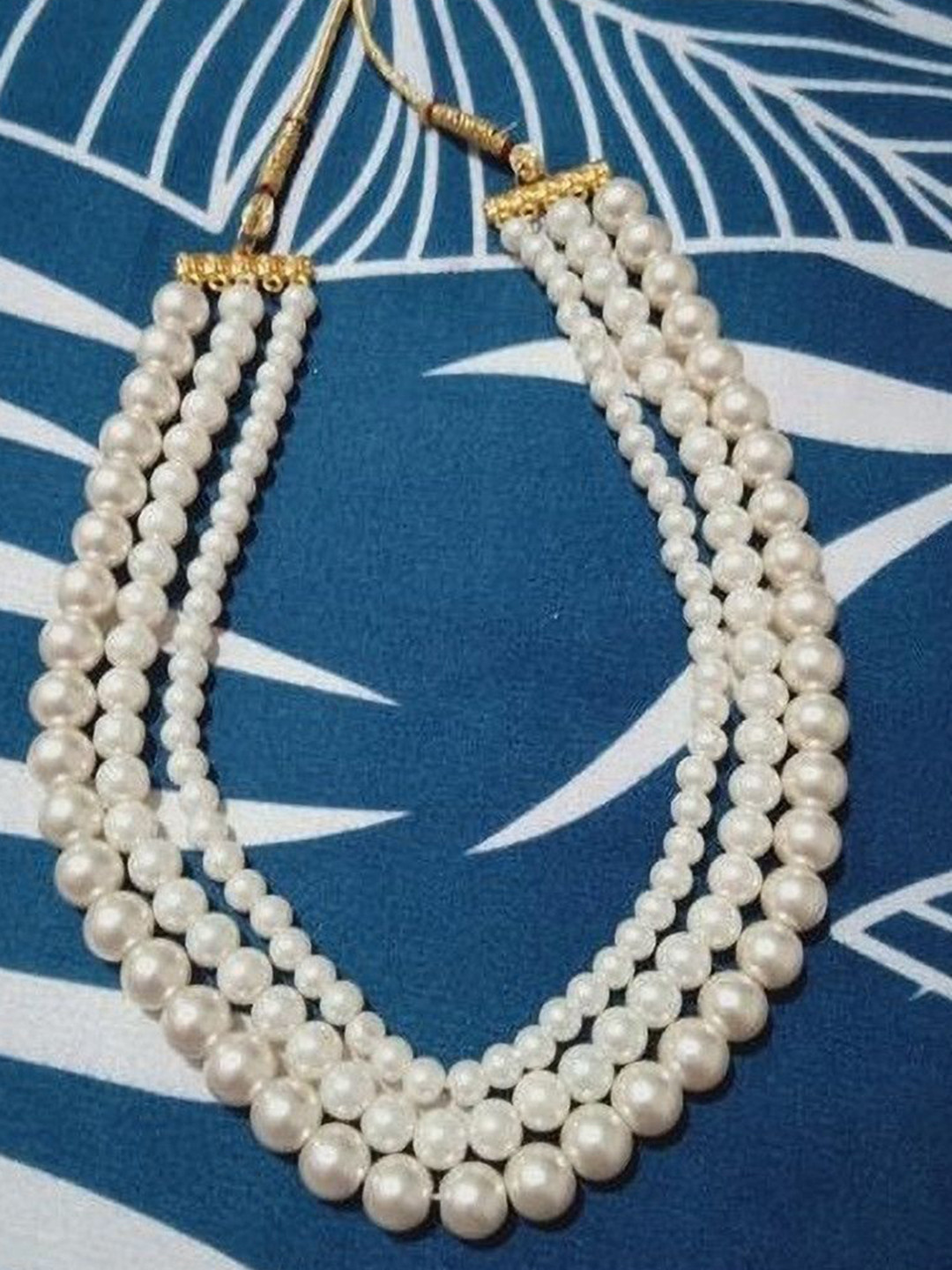 SZN Three-Layer Pearls Beaded Long Jewellery Set
