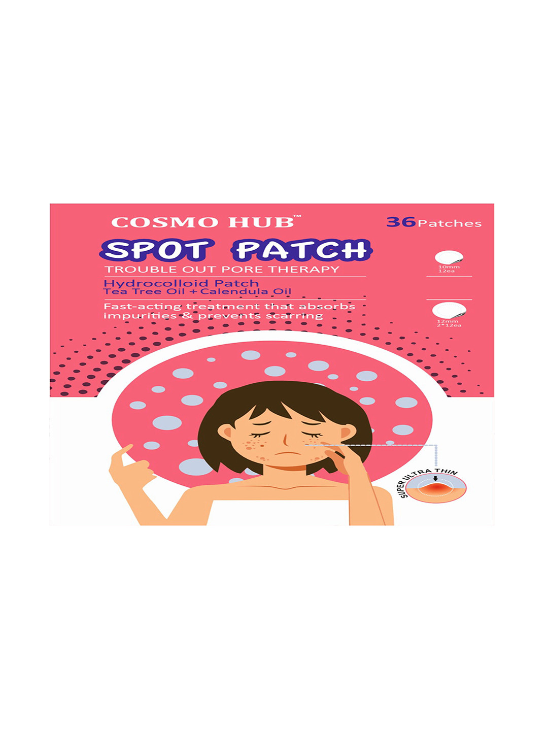 COSMO HUB Trouble Out Pore Therapy Spot Patches - 36 Pcs