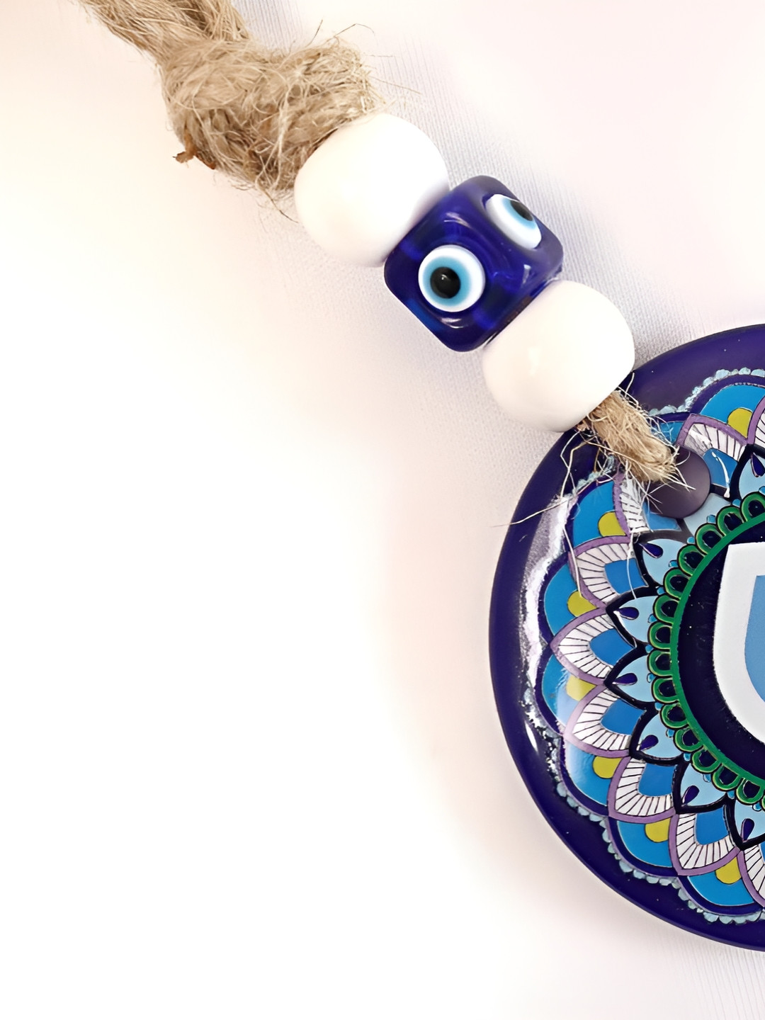 The Spiritual Living Flower Glass Ethnic Motifs Matte Hall Wall Hangings-8In