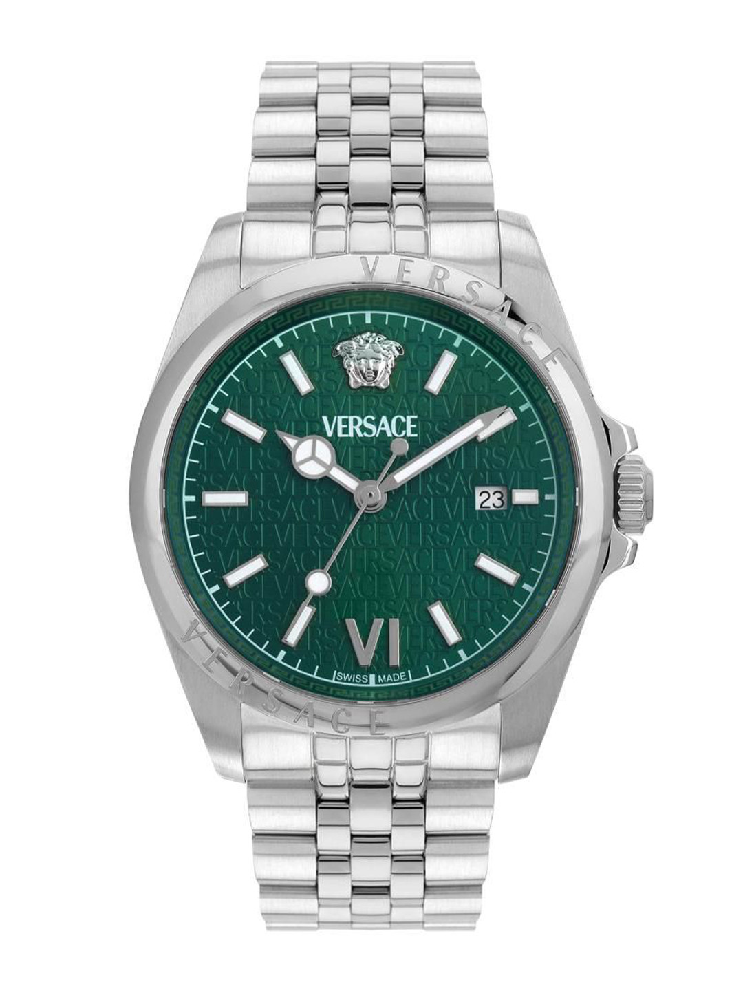 Versace Anteo Men Brass Dial & Stainless Steel Bracelet Straps Analogue Watch VE9H01124