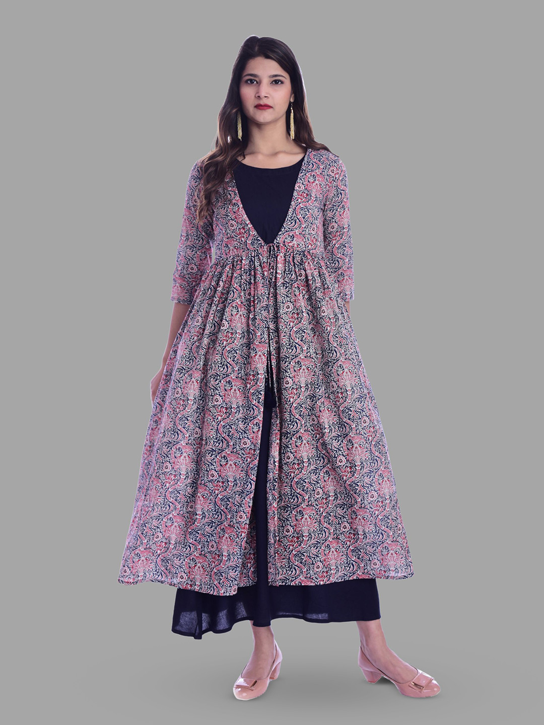 HANDICRAFT PALACE Floral Printed A-Line Kurta