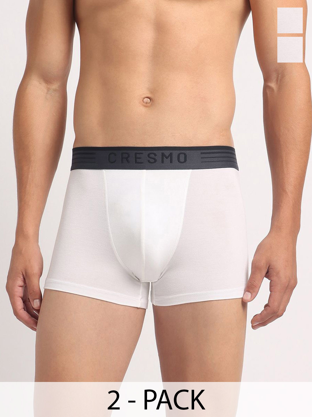 Cresmo Pack Of 2 Anti Bacterial Trunks CR-T-STR-P2-WHT-COSM-S