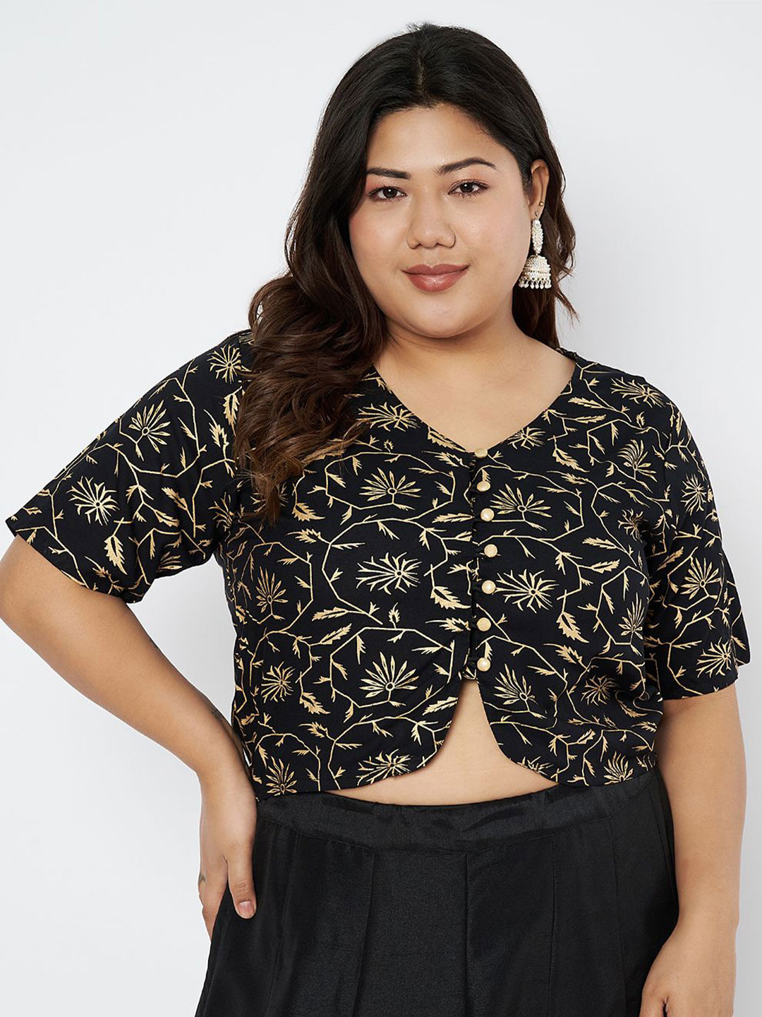 studio rasa Women Plus Size Printed Blouse
