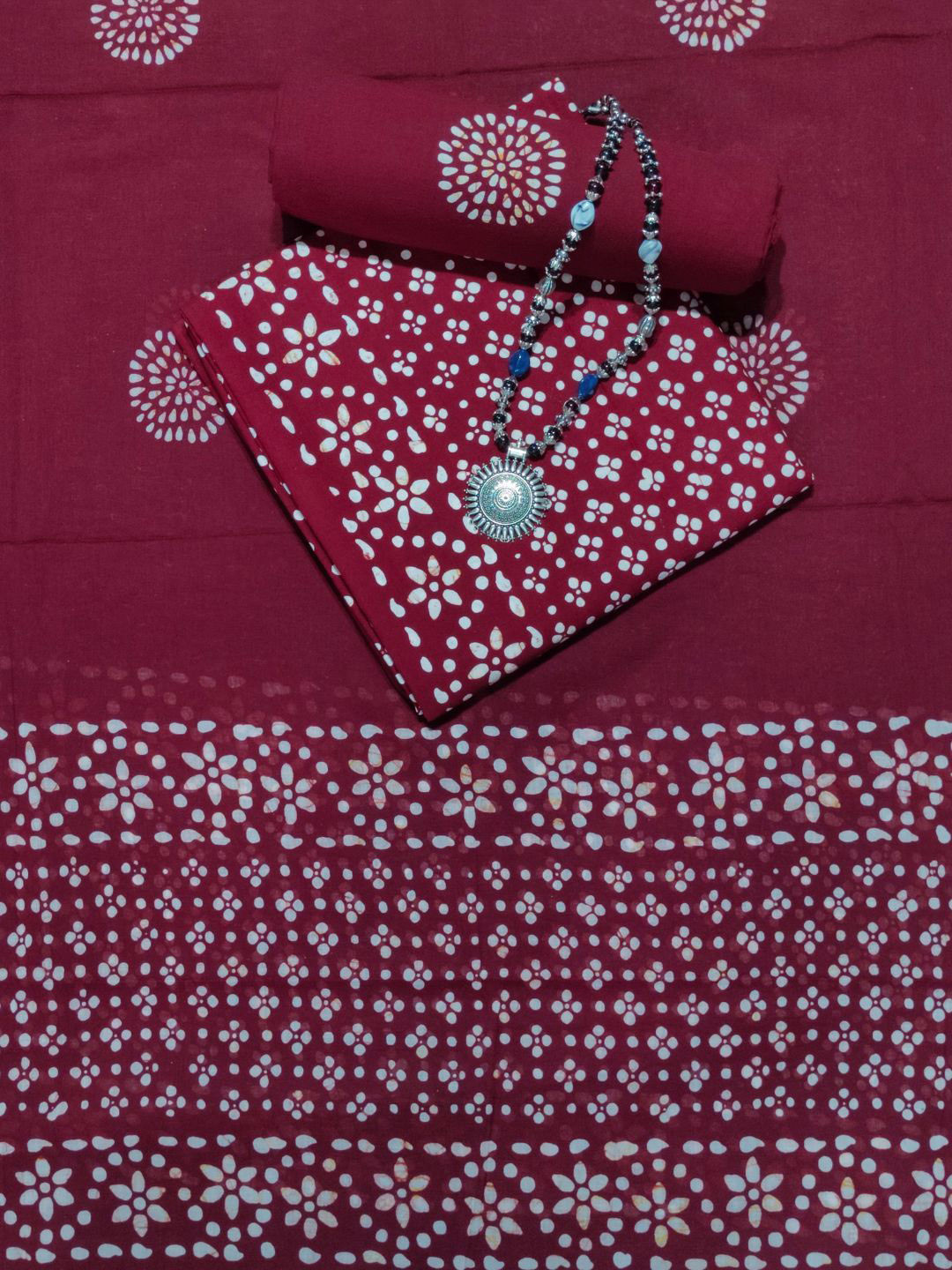 Farooq Dyeing Floral Printed Pure Cotton Unstitched Dress Material