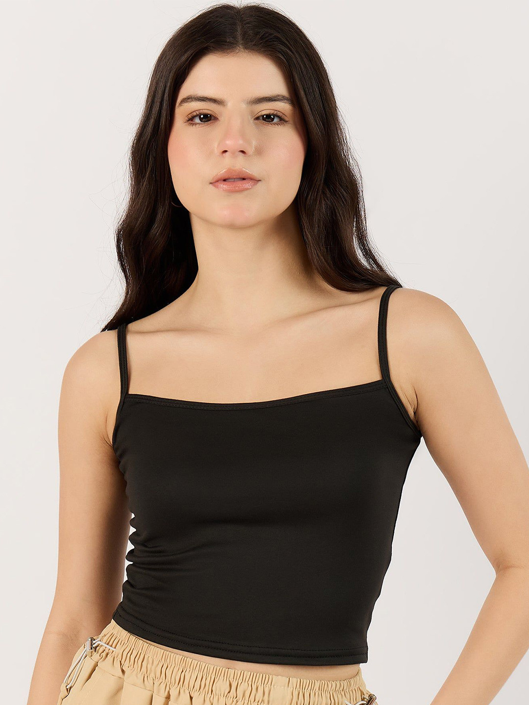 Outzidr Women Solid Basic Cami Top