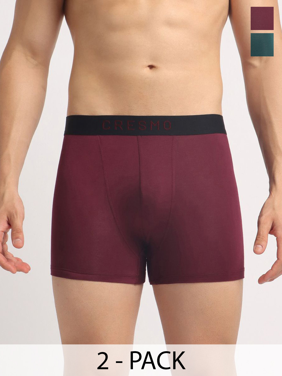 Cresmo Pack Of 2 Anti Bacterial Trunks CR-T-SLD-P3-ESC-BLUCRU-ELVI-S