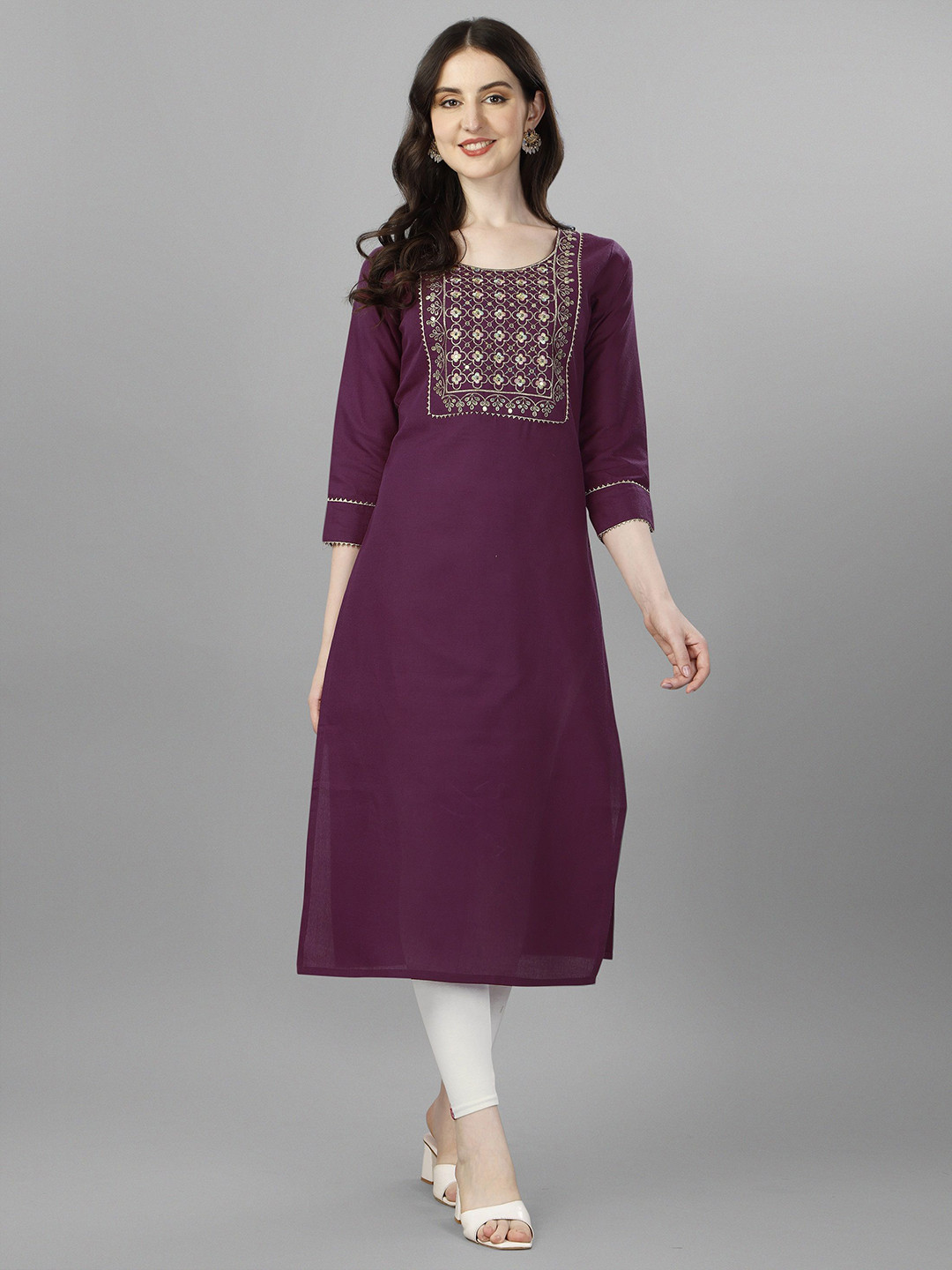 Milastru Women Embroidered Thread Work Thread Work Kurti