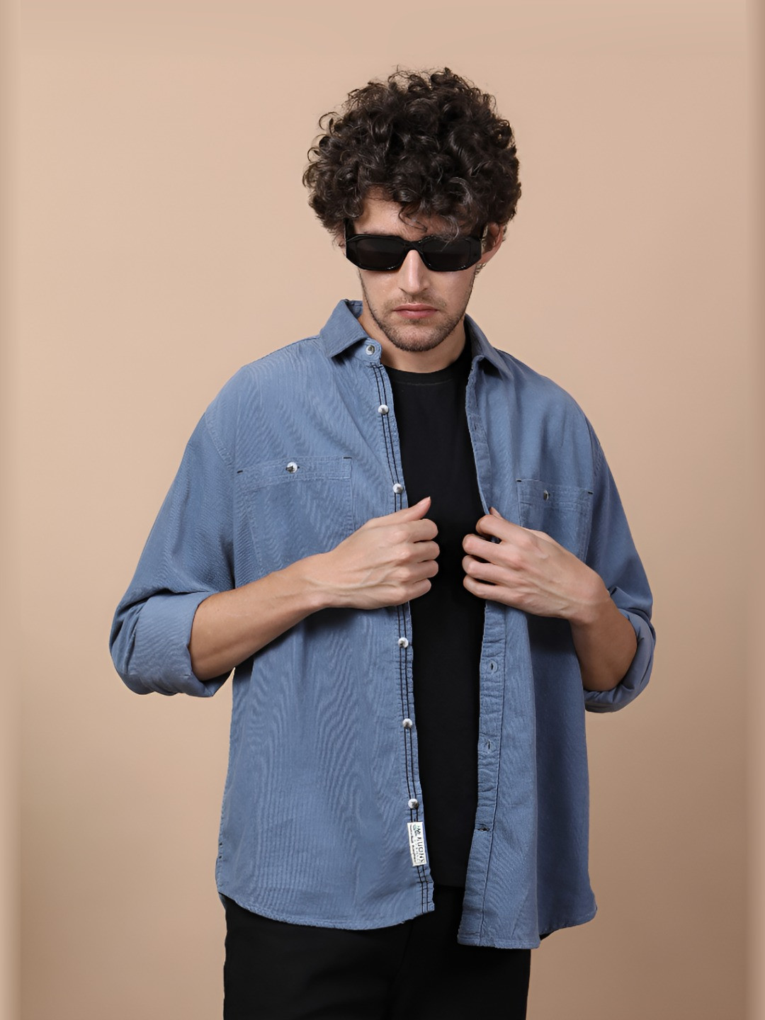 Kuons Avenue Double pocket Full Sleeves Shacket