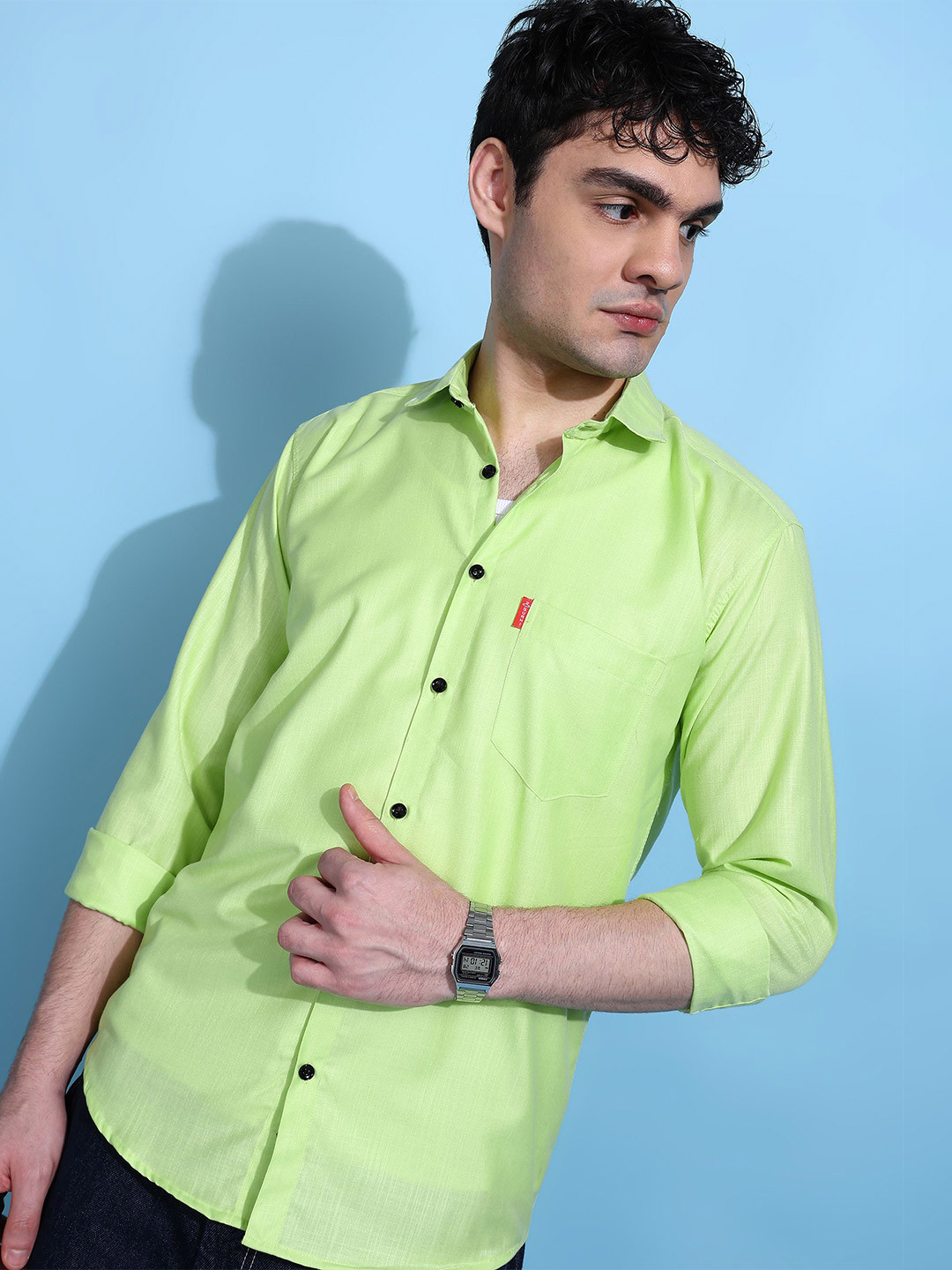 SURHI Men Comfort Semi Sheer Casual Shirt