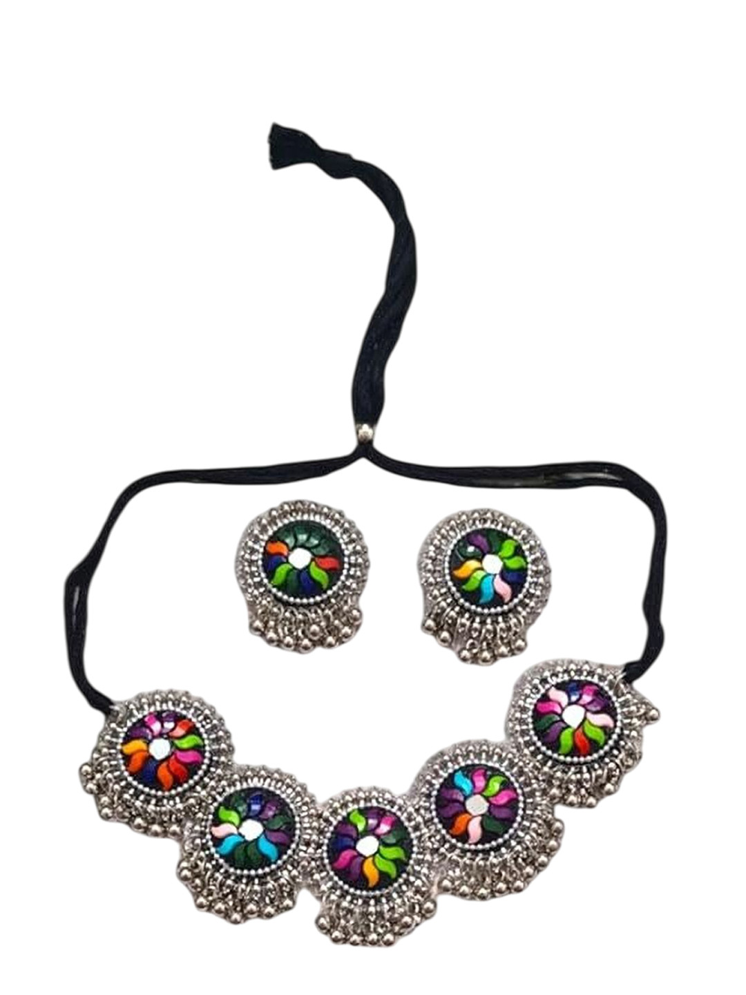 SZN  Oxidised Choker Jewellery Set