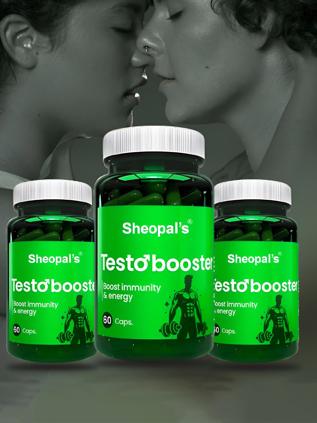 Sheopal's Set Of 3 Testo Booster Stamina Capsules For Daily Strength - 60 Capsules Each