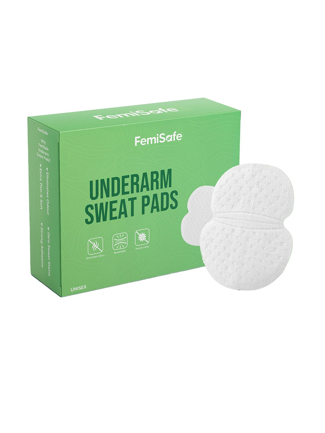 FEMISAFE Ultra-Absorbent Antimicrobial Underarm Sweat Pads - 14 Pads