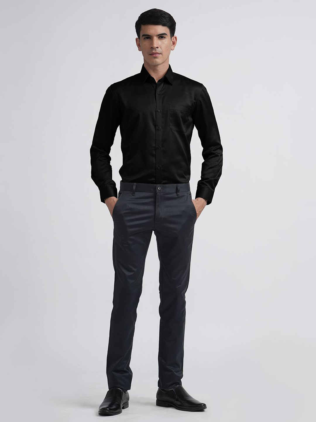 OTTO Men Trim Slim Fit Opaque Casual Shirt