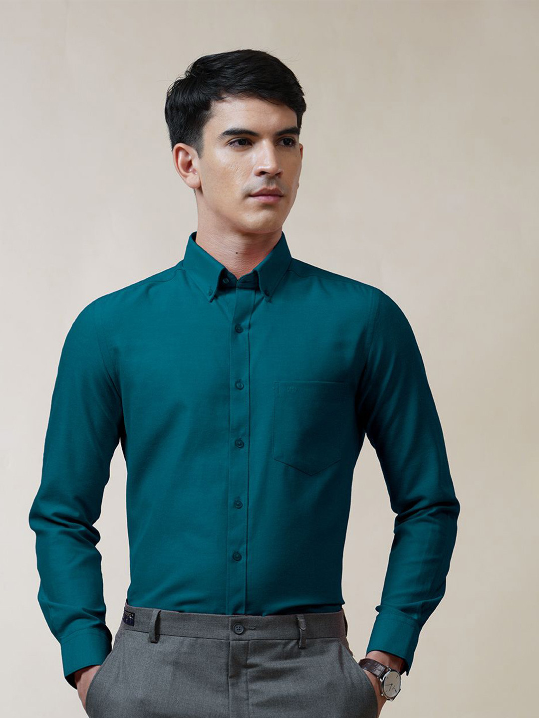 OTTO Men Trim Slim Fit Opaque Casual Shirt