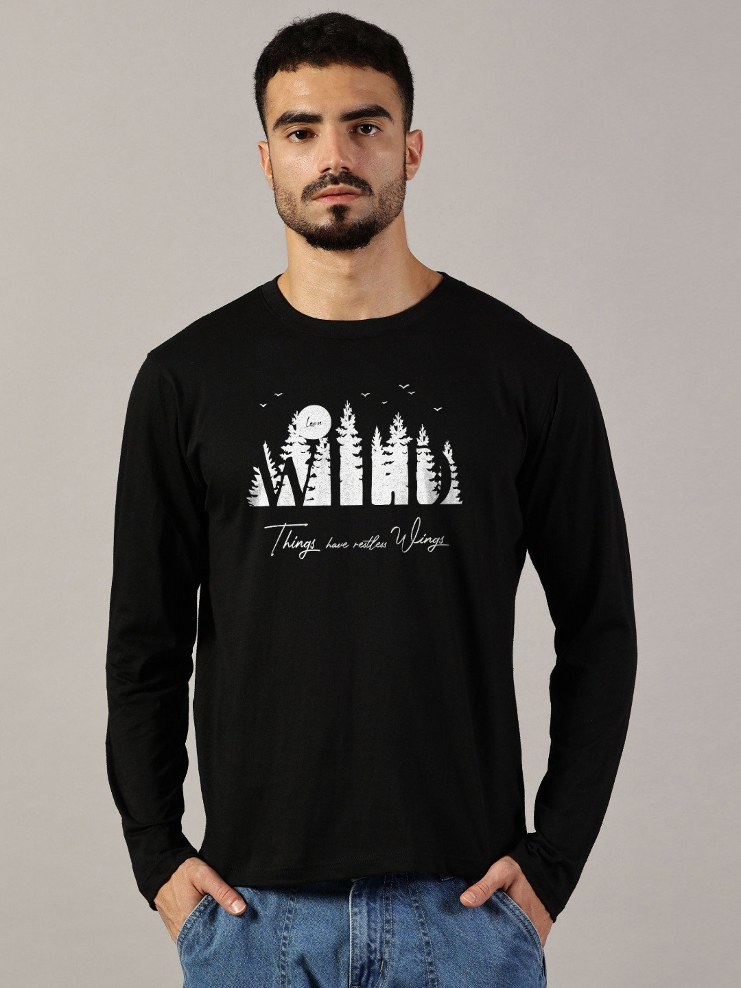 LEON Men Printed Pockets T-shirt