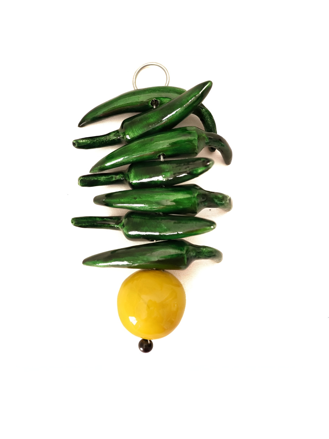 The Spiritual Living Nimbu Mirchi Aluminium Glossy Hall Spiritual Wall Decor-6In