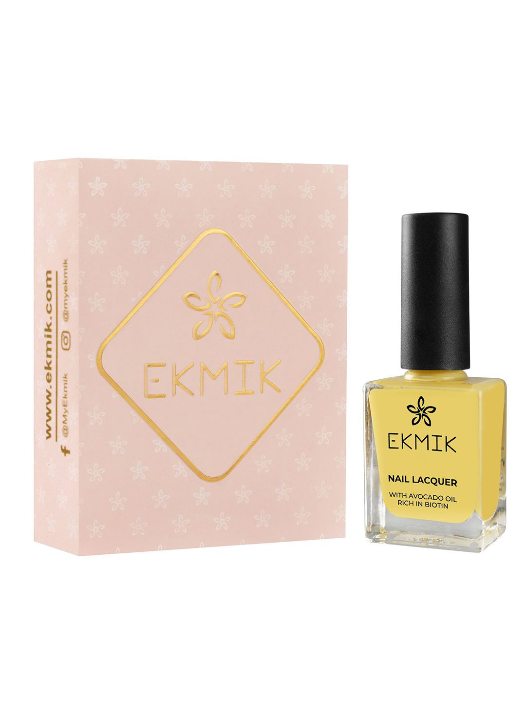 Ekmik Glossy Finish Long-Wearing Nail Lacquer With Avocado Oil- 9 ml - Lemonade 109