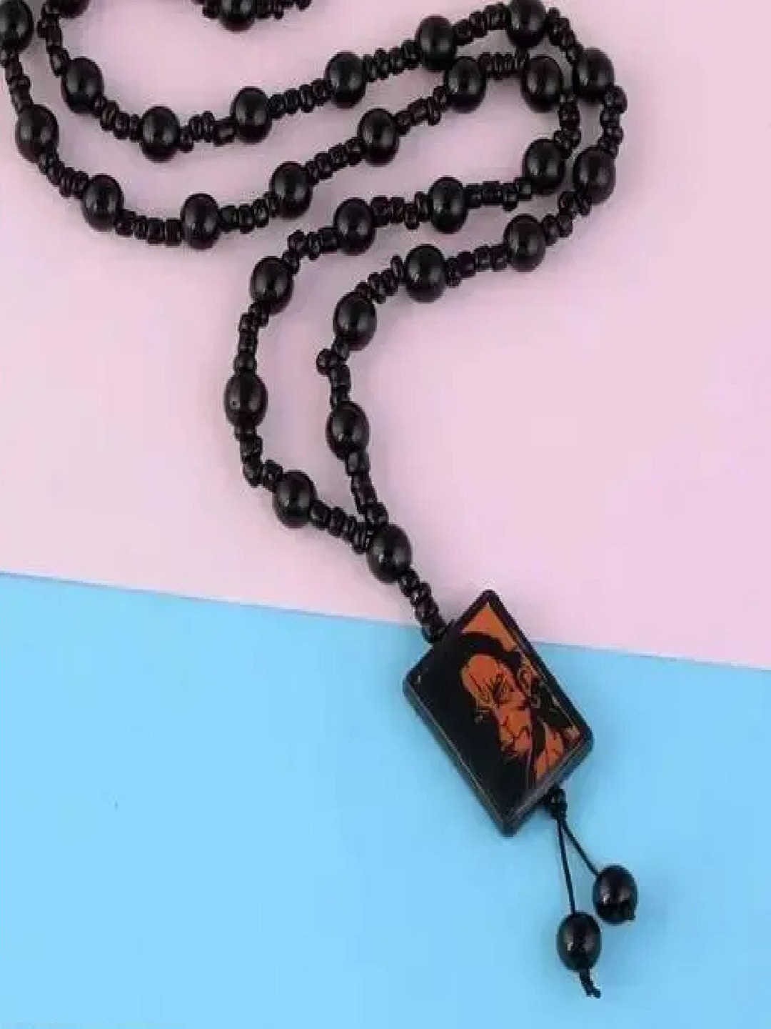 Crazy Fashion Stainless Steel Rhodium-Plated Hanuman Cotton Dori Pendants With Chains