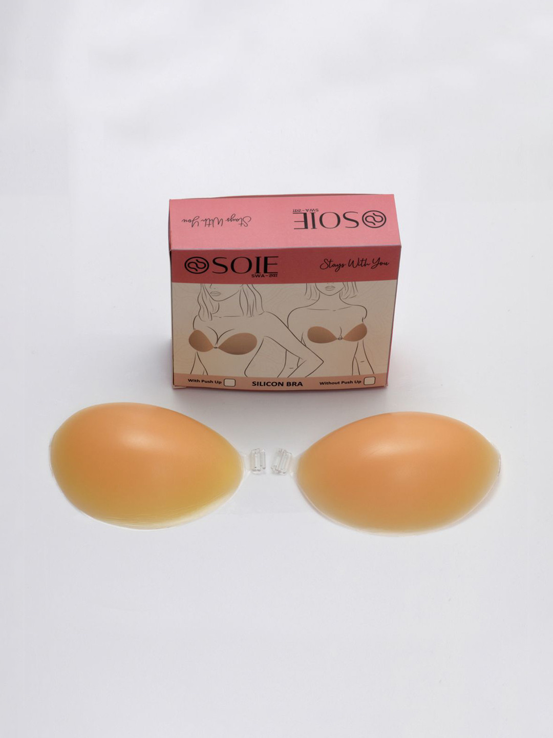 Soie Women Invisible Reusable Self-Adhesive Free Silicone Bra