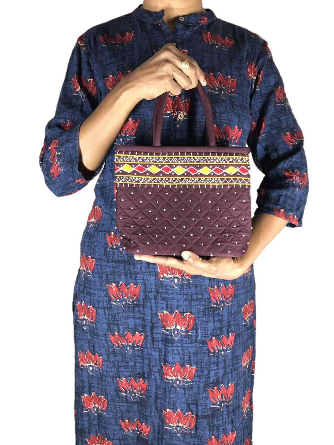 SriShopify Handicrafts Embellished Shopper Handheld Bag